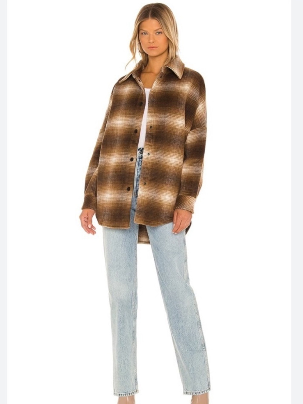 BB Dakota by Steve Madden Fringe with Benefits Plaid Coat
